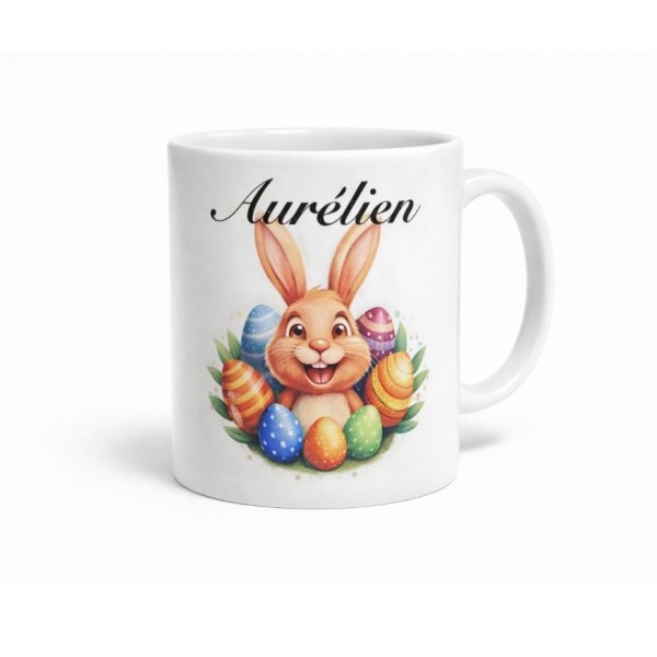 Mug personnalisé Pâques prénom
